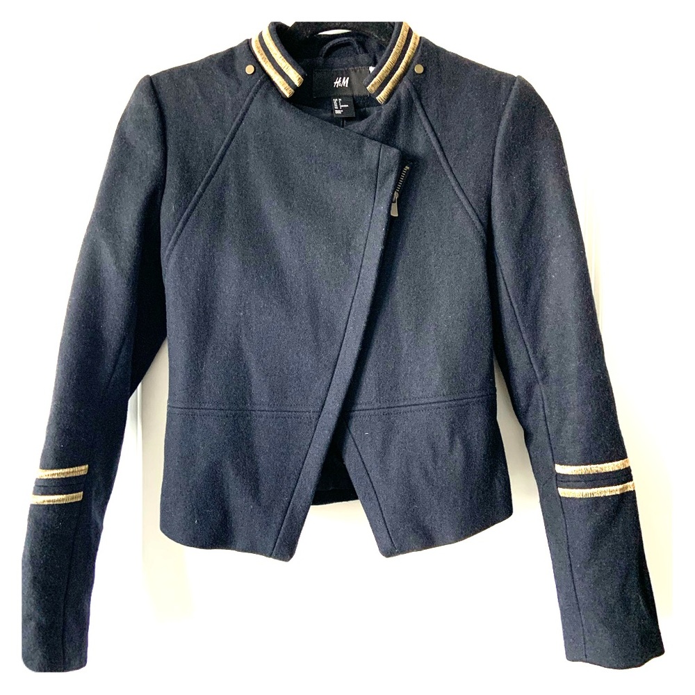 H&M Military style cropped jacket